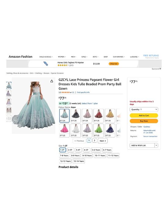 6T NWOT Mint Green and White Lace Applique Princess Style Christmas Dress - Picture 16 of 16